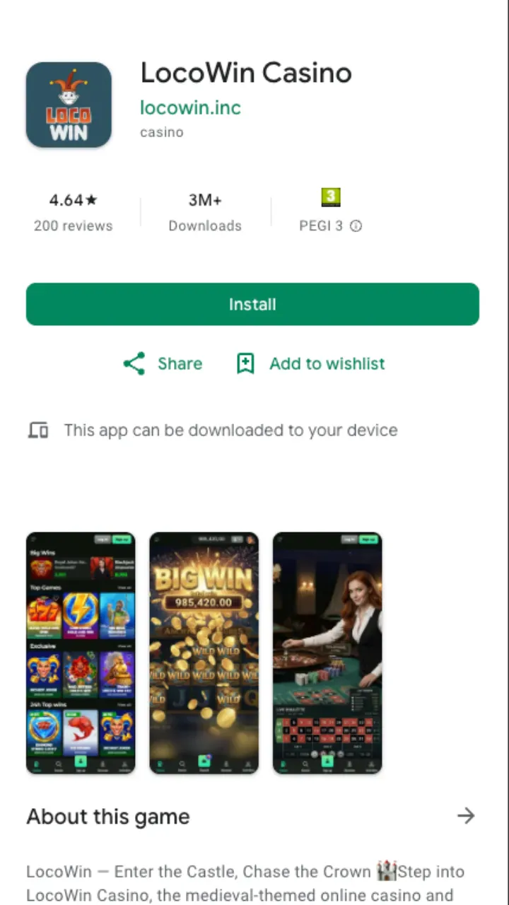 LocoWin Casino app